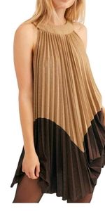 Free People Pleated Love Metallic Dress. Size L